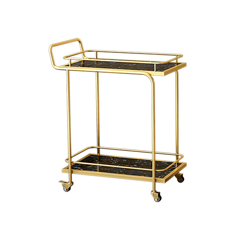 Modern Style Open Storage Kitchen Trolley Rectangular Dining Room Prep Table