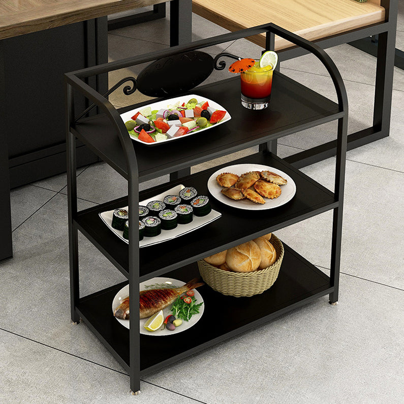 Modern Open Storage Prep Table Rectangle Dining Room Kitchen Trolley