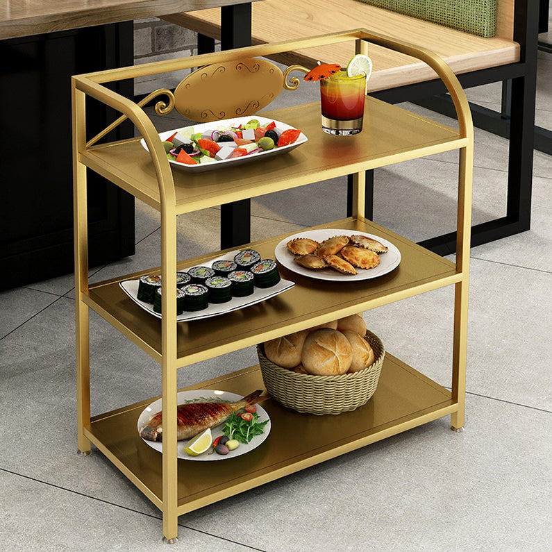 Modern Open Storage Prep Table Rectangle Dining Room Kitchen Trolley