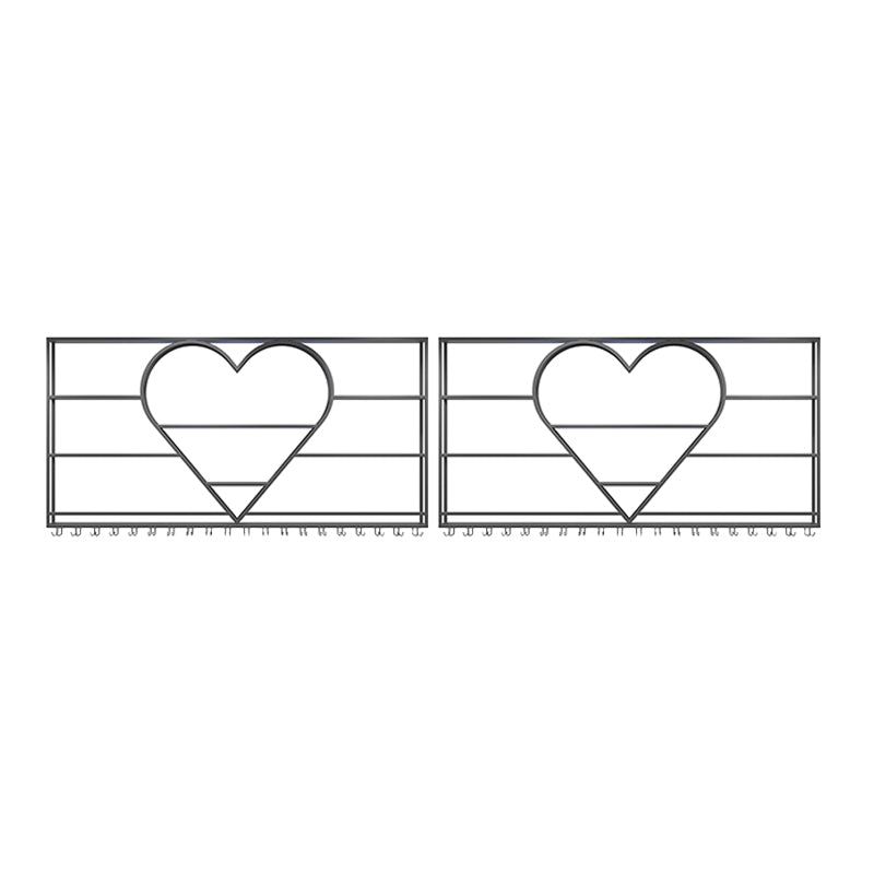 Modern Iron Wine Bottle & Glass Rack Wall Mounted Wine Rack Round