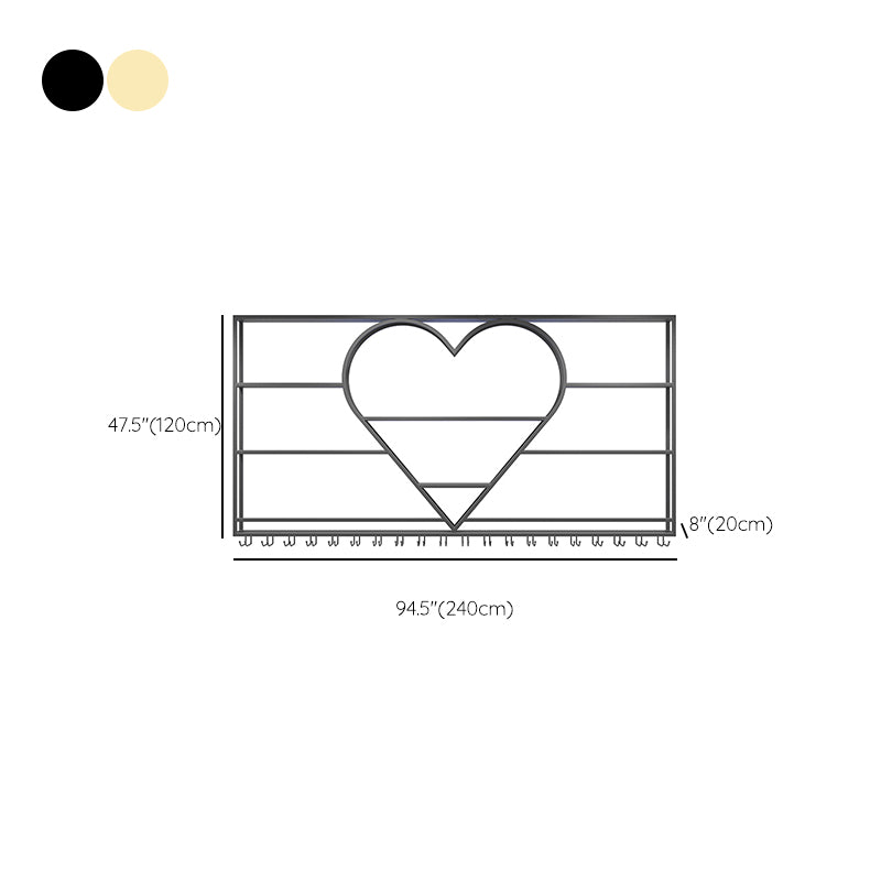 Modern Iron Wine Bottle & Glass Rack Wall Mounted Wine Rack Round