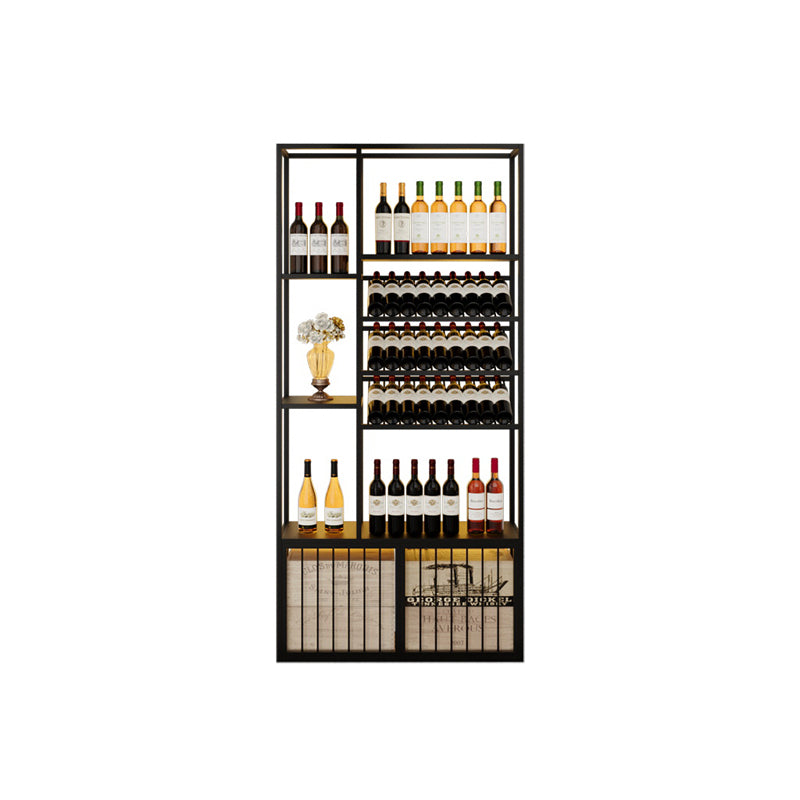 Modern Simple Floor Wine Rack Metal Shelf Wine Holder for Dining Room