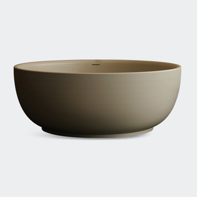 Antique Finish Soaking Bathtub Round Stand Alone Modern Bath Tub