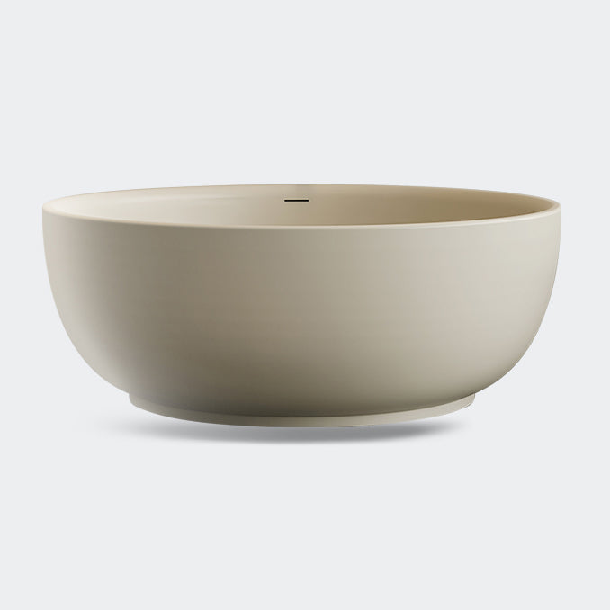 Antique Finish Soaking Bathtub Round Stand Alone Modern Bath Tub