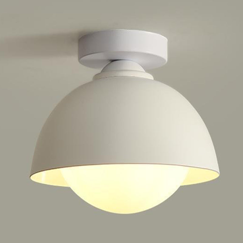 Modern Style Ceiling Light 1-Light Ceiling Mount Light with Glass Shade for Bedroom