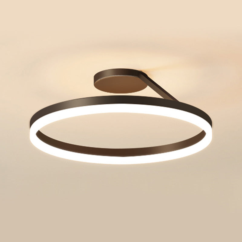 Metal Circular Mount Lighting Simplicity 1 Light Flush Mount Fixture