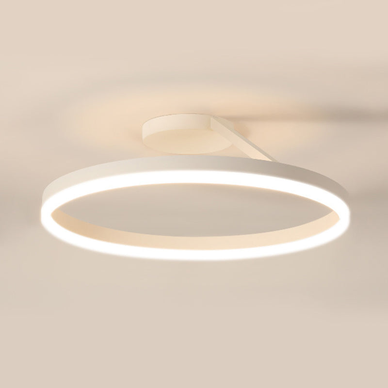 Metal Circular Mount Lighting Simplicity 1 Light Flush Mount Fixture