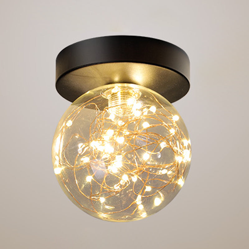 Modernism Flush Mount Ceiling Light Glass Flush Light for Corridor