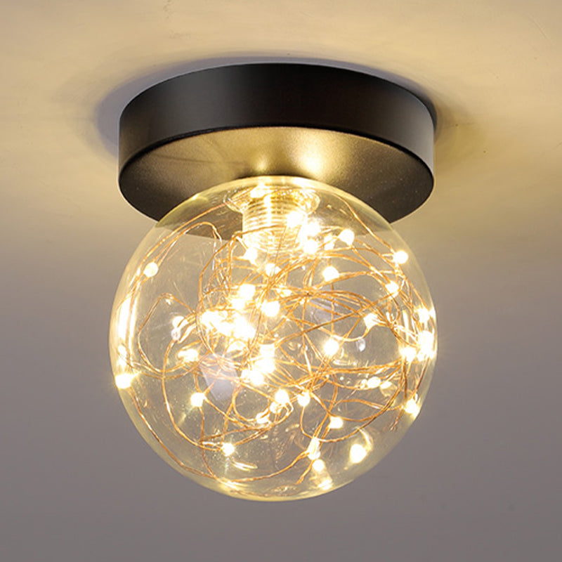 Modernism Flush Mount Ceiling Light Glass Flush Light for Corridor