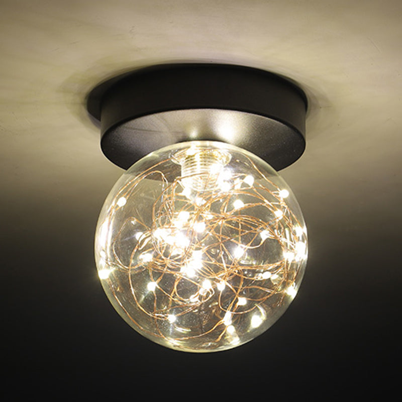 Modernism Flush Mount Ceiling Light Glass Flush Light for Corridor