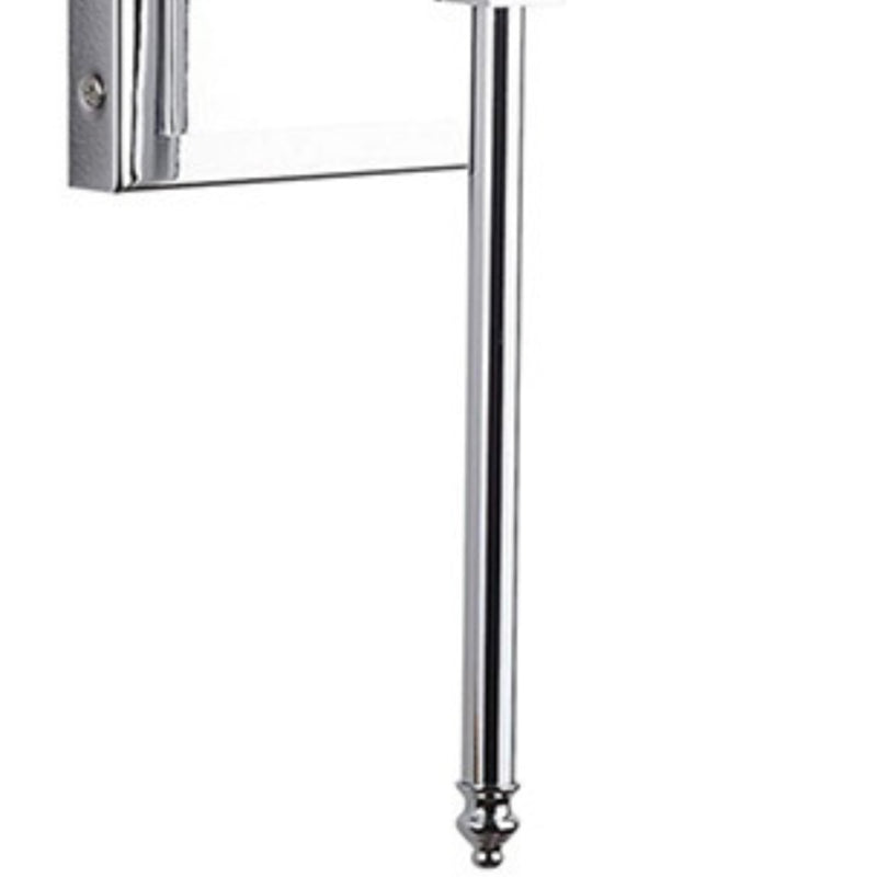 Iron and Fabric Wall Sconce Post Modern 1 - Light Wall Lighting Fixture with White Shade