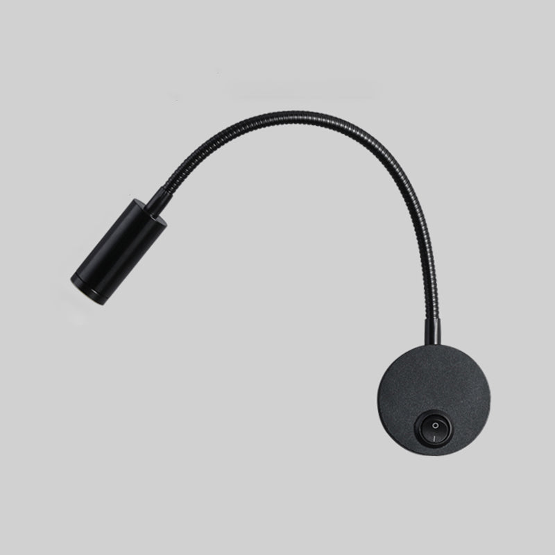 Adjustable LED Wall Fixture in Dark Black Aluminum Wall Reading Lighting
