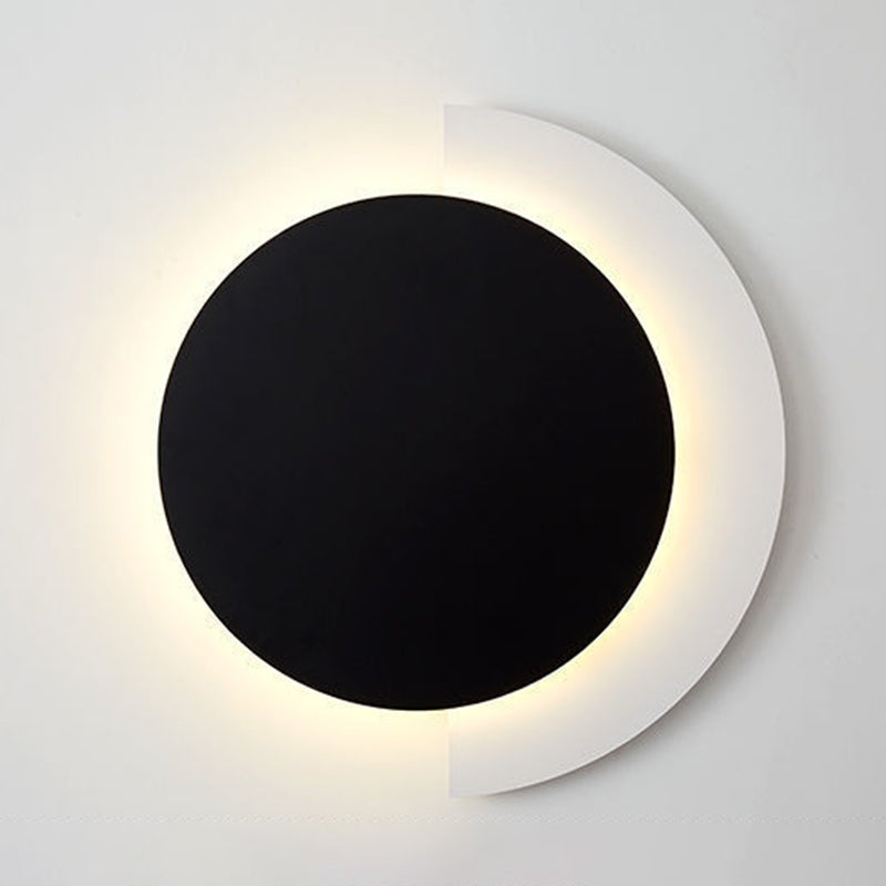 Single Modern Wall Mounted Sconce LED Round Wall Light in Green/Black/Orange Finish