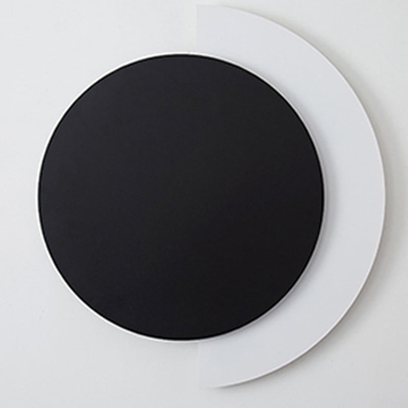 Single Modern Wall Mounted Sconce LED Round Wall Light in Green/Black/Orange Finish