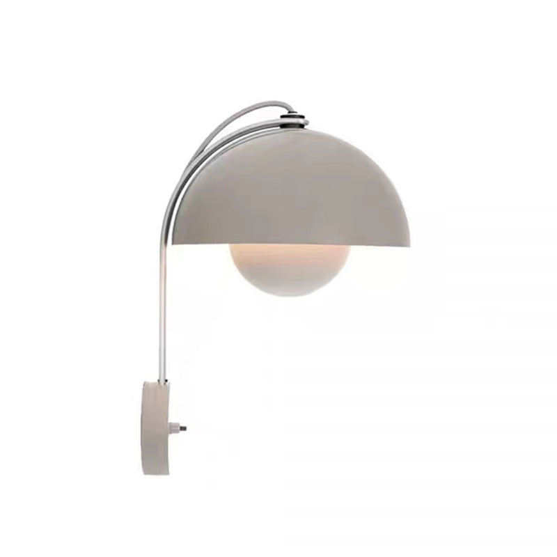 Steel Nordic Wall Lamp Dome Shade Wall Lighting Fixture in 4 Colors
