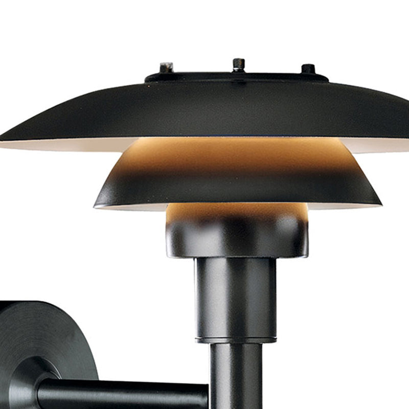 Matte Black Wall Lamp Industrial Aluminum 1 - Light Wall Armed Sconce