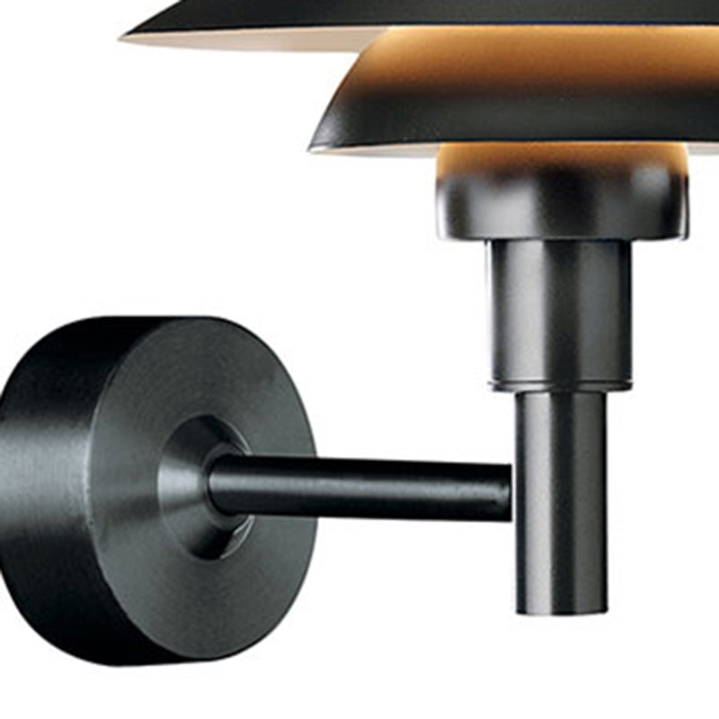 Matte Black Wall Lamp Industrial Aluminum 1 - Light Wall Armed Sconce