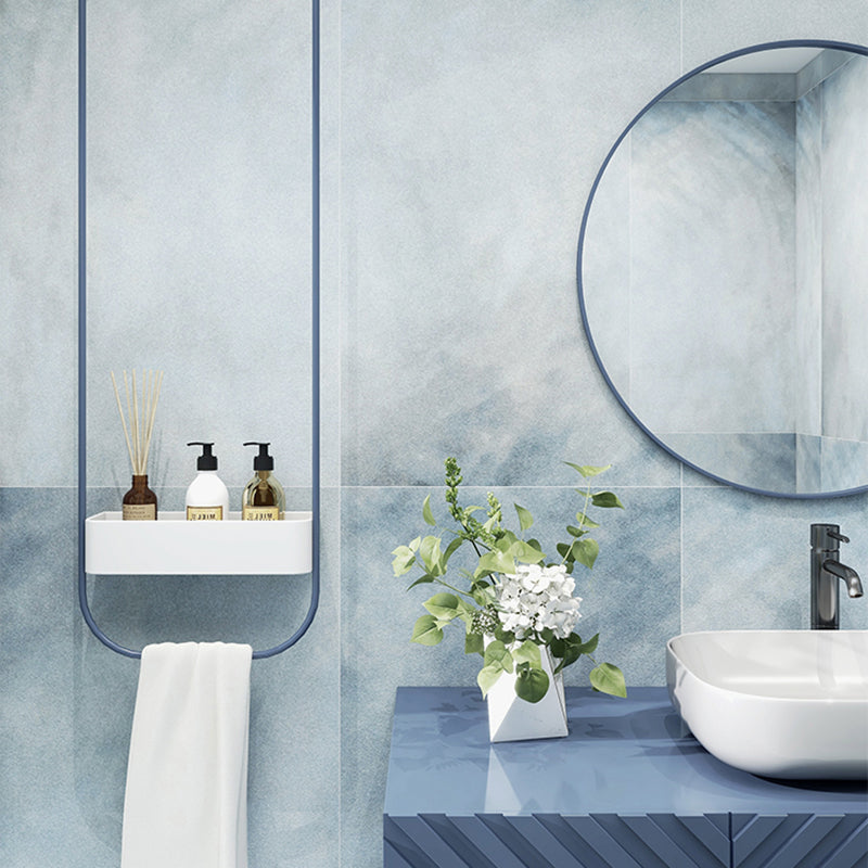 Blue Singular Tile Modern Marble Rectangular Floor and Wall Tile
