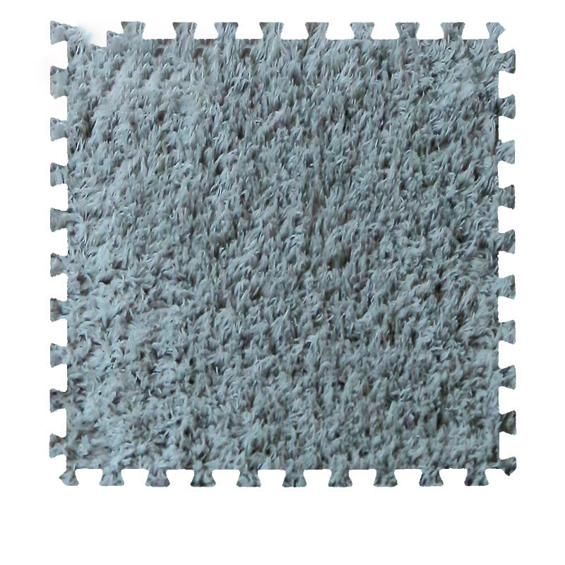 Modern Carpet Tiles Square Color Block Shag Interlocking Carpet Tiles