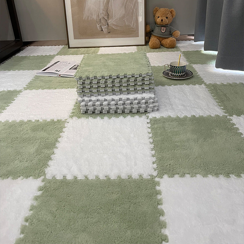 Modern Carpet Floor Tile Plush Cut Loose Lay Non-Skid Carpet Tile