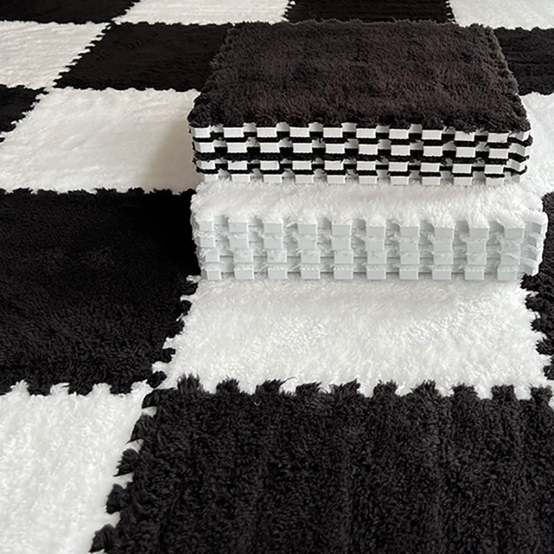 Modern Carpet Floor Tile Plush Cut Loose Lay Non-Skid Carpet Tile