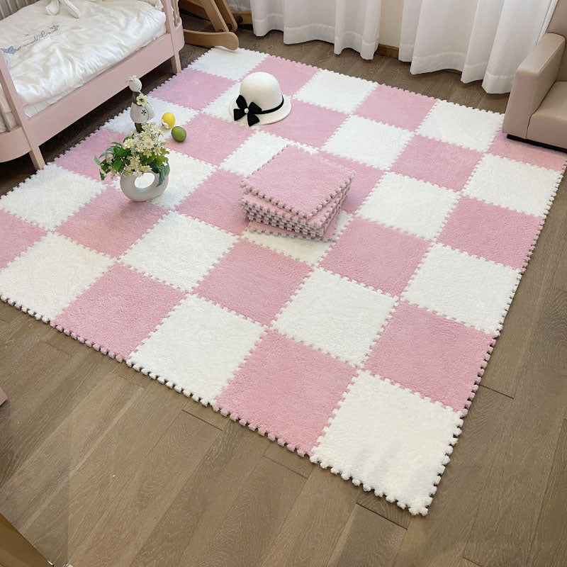 Modern Carpet Floor Tile Plush Cut Loose Lay Non-Skid Carpet Tile