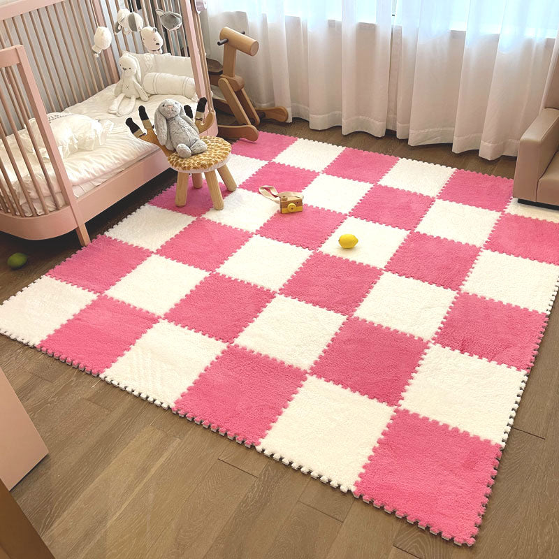 Modern Carpet Floor Tile Plush Cut Loose Lay Non-Skid Carpet Tile