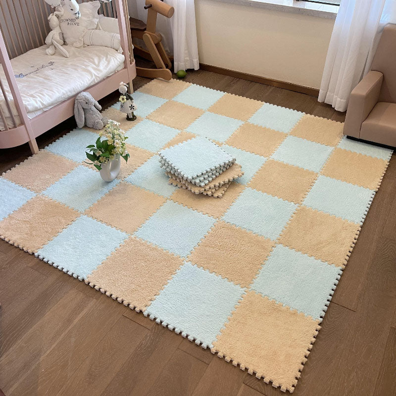 Modern Carpet Floor Tile Plush Cut Loose Lay Non-Skid Carpet Tile