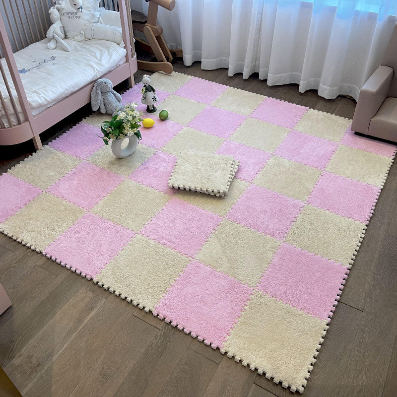 Modern Carpet Floor Tile Plush Cut Loose Lay Non-Skid Carpet Tile