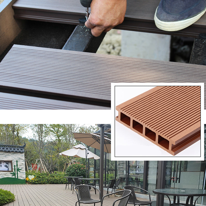 Water Resistant Floor Tile Wire Brushed Nail Lock Engineered Wood for Patio Garden