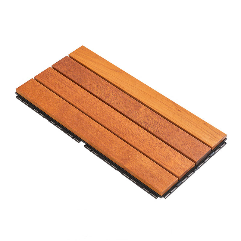 Tradition Smooth Wood Floor Tile Click Lock Teak Wood for Living Room