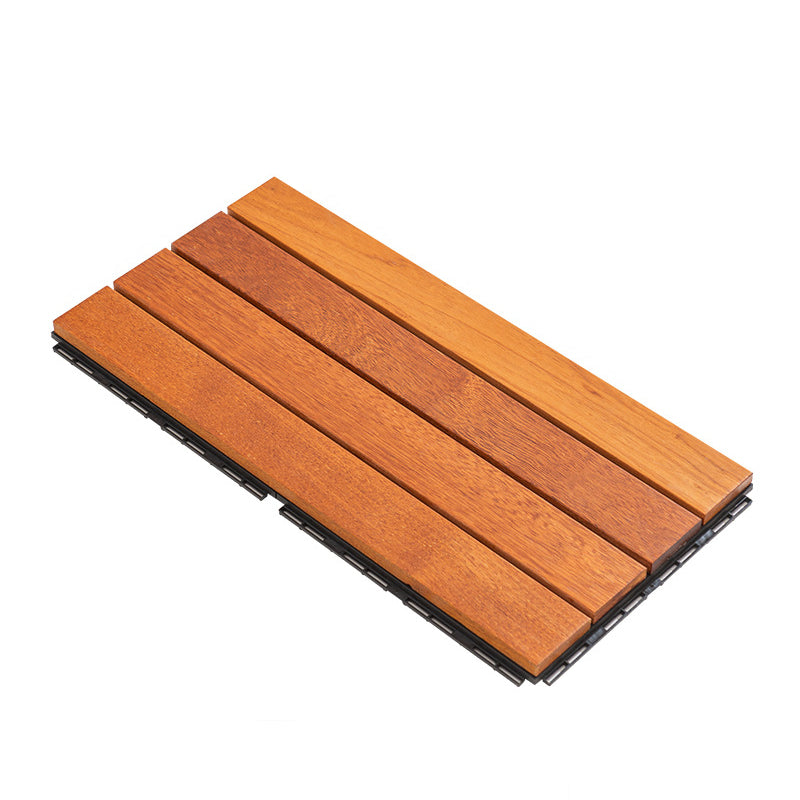 Tradition Smooth Wood Floor Tile Click Lock Teak Wood for Living Room