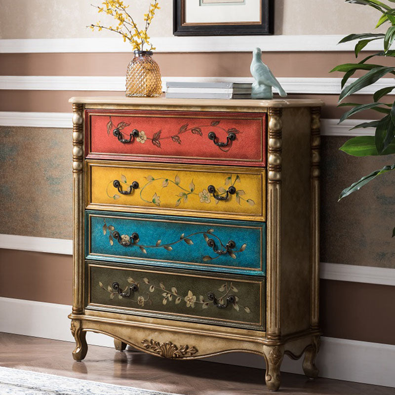 Traditional Vertical Dresser Wood Storage Bachelor Chest for Bedroom