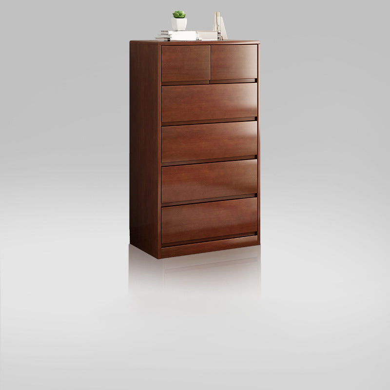 Modern Lingerie Chest Rubber Wood Storage Chest Dresser for Bedroom