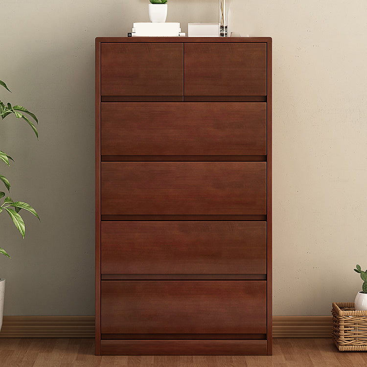 Modern Lingerie Chest Rubber Wood Storage Chest Dresser for Bedroom