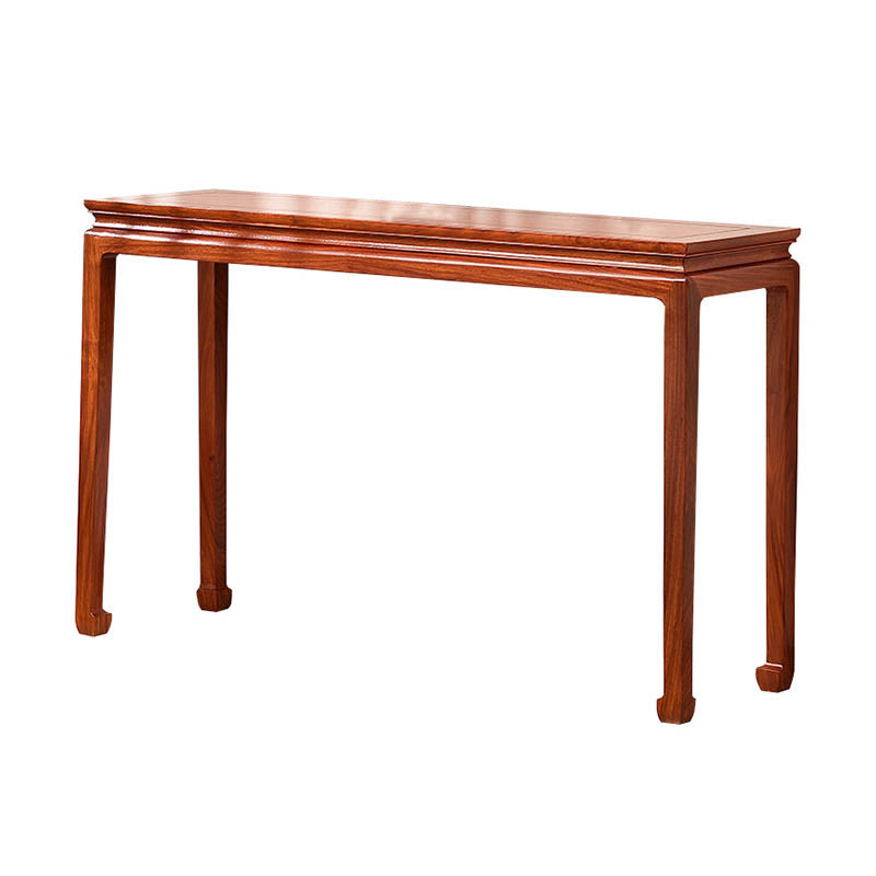 Modern Rectangular Console Table Wooden Console Sofa Table in Brown