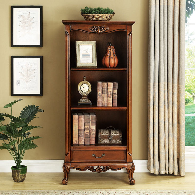 Modern Style Closed Back Bookshelf Standard Wood Bookcase with Shelves