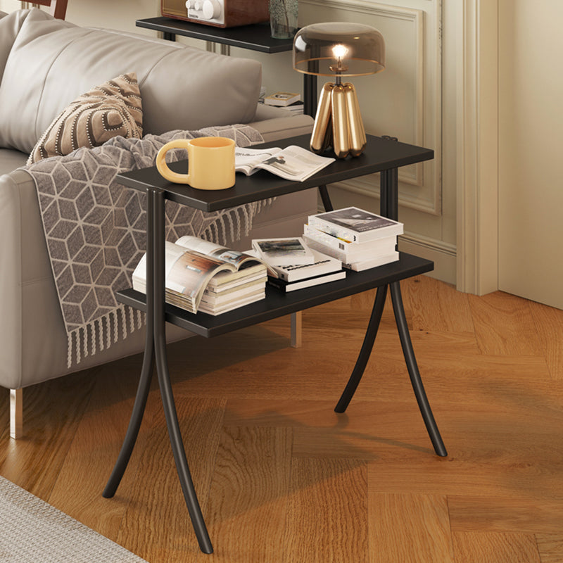 Modern Style Open Back Bookshelf Horizontal Bookcase with 2 Shelves