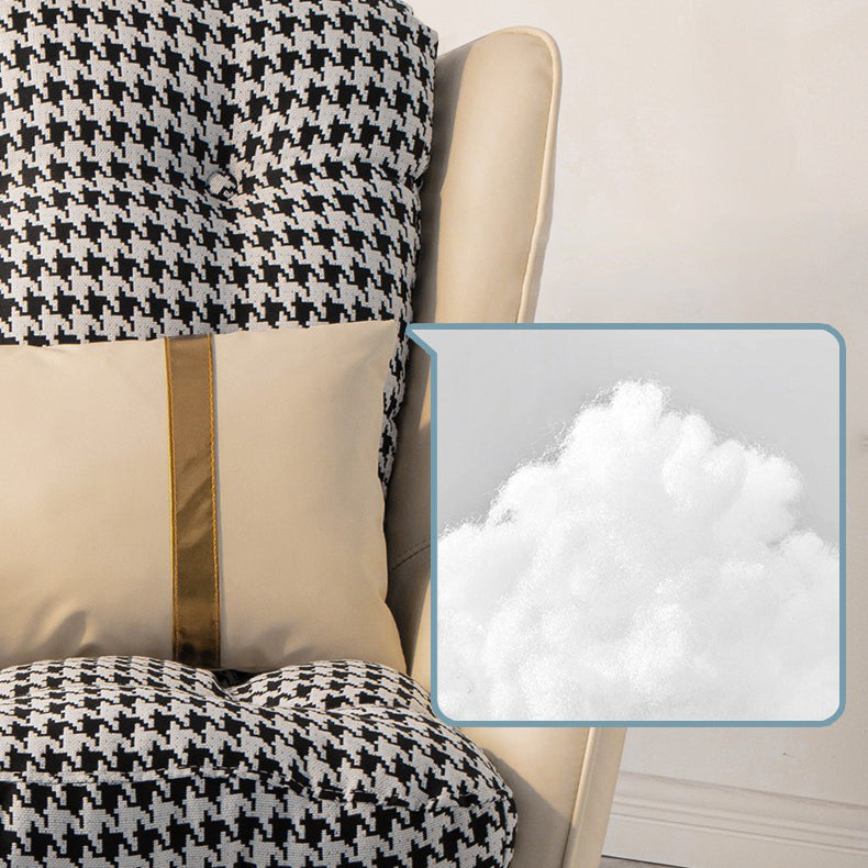 Glam Style Indoor Rocking Chair Nursery Sofa Rocking Chair with Ottoman