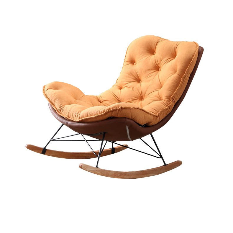 Living Room Luxury Leisure Chair Wood Frame Base Relaxing Lazy Rocking Chairs