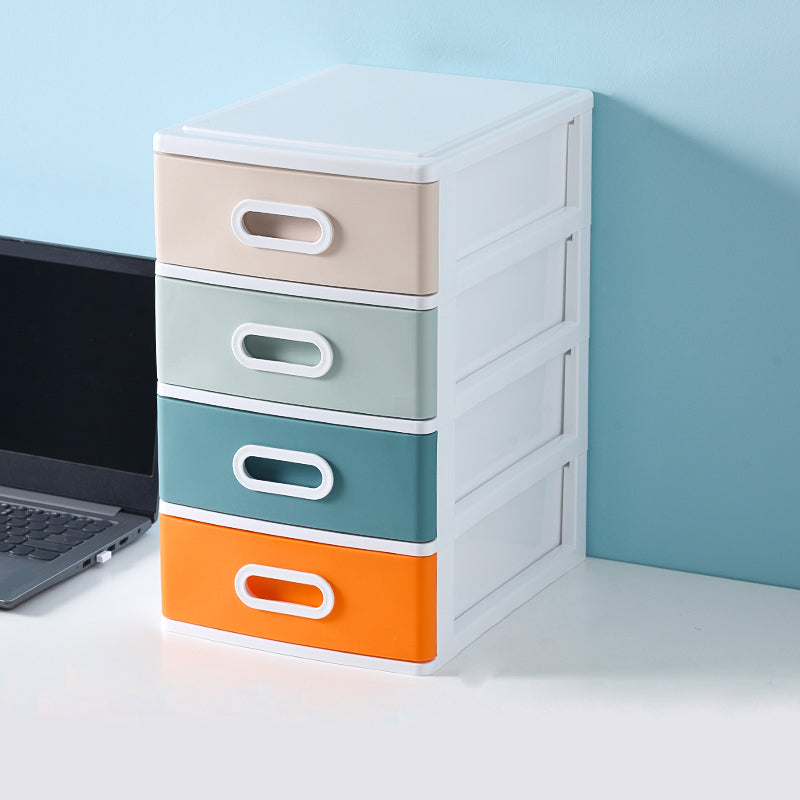 Contrast Color File Cabinet Plastic Contemporary Vertical Filing Cabinet