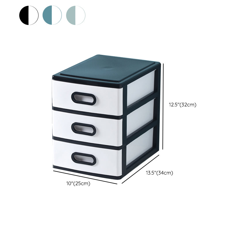 Contrast Color File Cabinet Plastic Contemporary Vertical Filing Cabinet