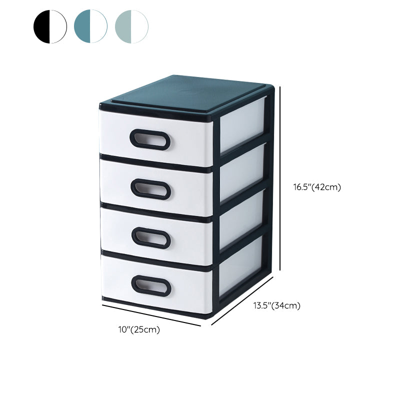 Contrast Color File Cabinet Plastic Contemporary Vertical Filing Cabinet