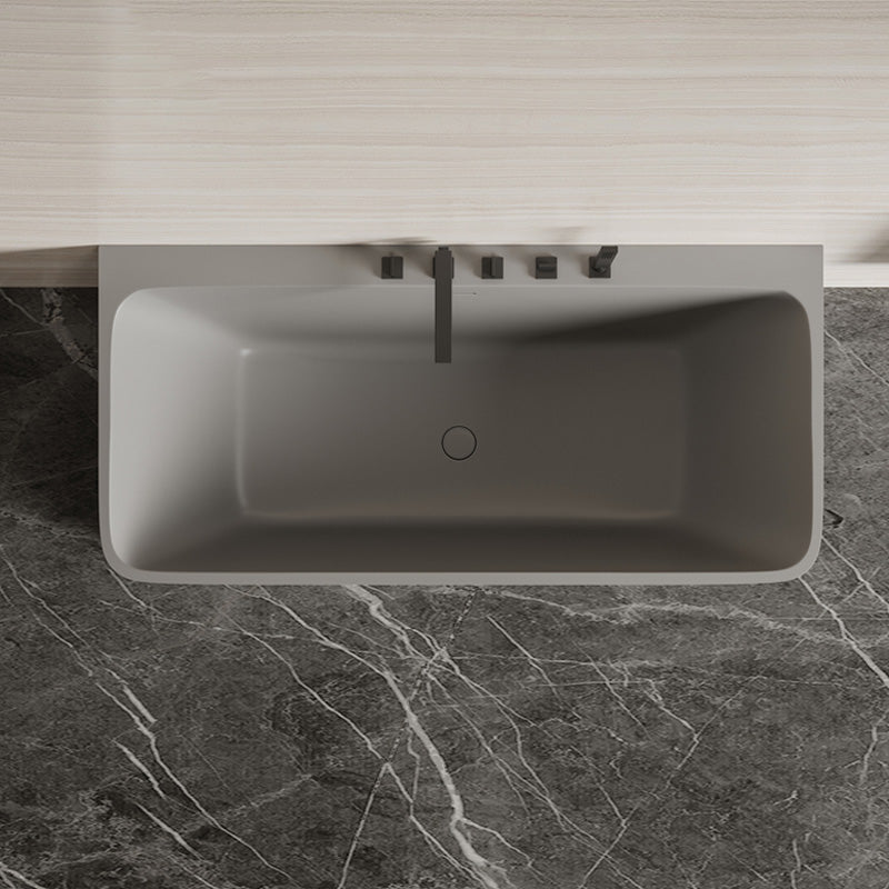 Rectangular Antique Finish Soaking Bathtub Back to Wall Modern Bath Tub