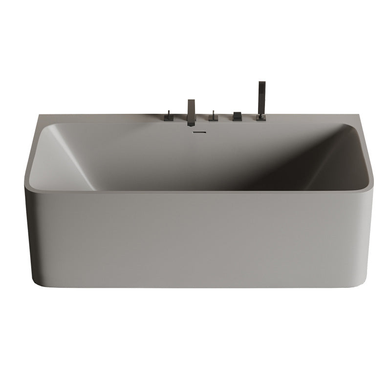 Rectangular Antique Finish Soaking Bathtub Back to Wall Modern Bath Tub