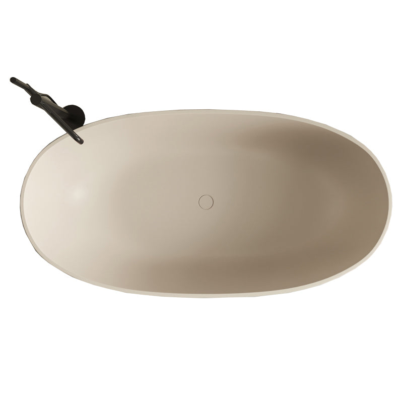Soaking Antique Finish Bathtub Stand Alone Modern Oval Bath Tub