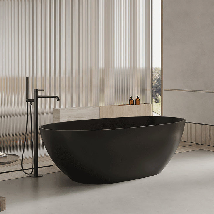Soaking Antique Finish Bathtub Stand Alone Modern Oval Bath Tub
