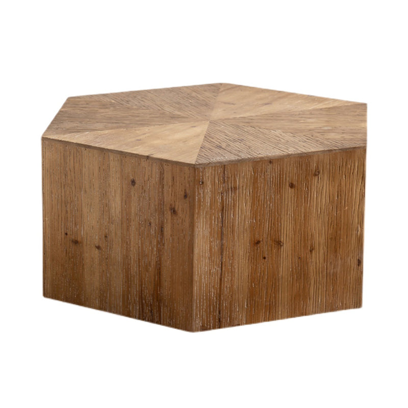 Rustic Corner Table Solid Wood Brown Side End Table for Living Room