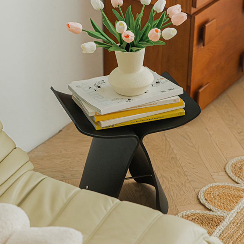 12" Wide Contemporary Corner Table Solid Wood Accent Side Table