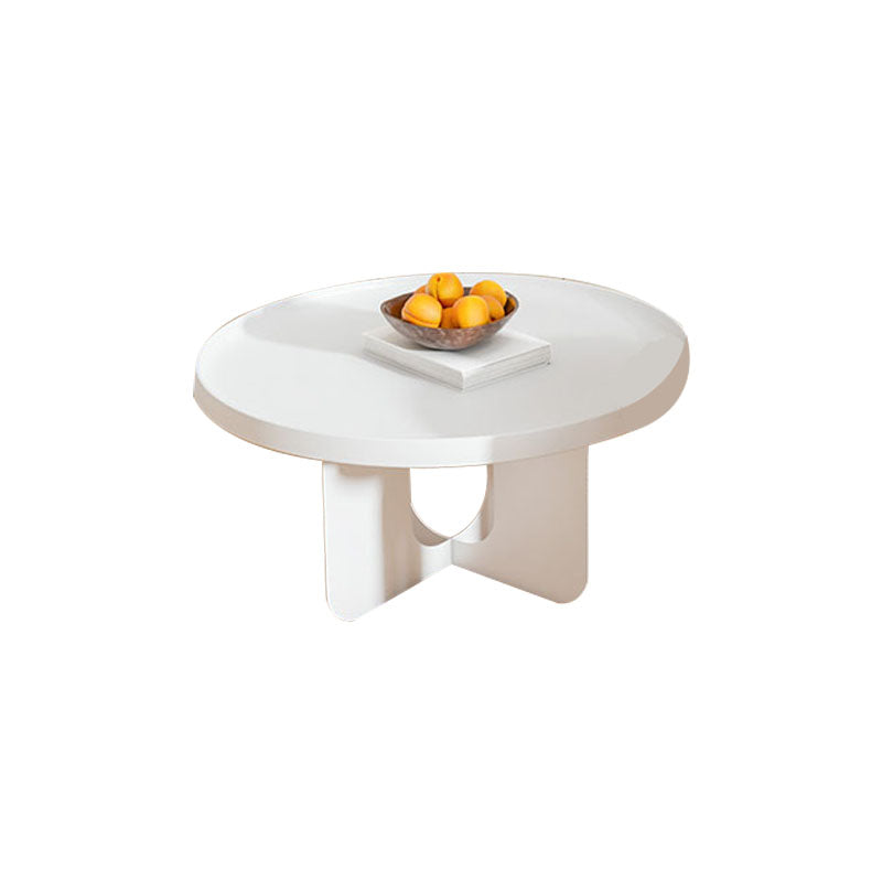 Modern Pedestal Round Coffee Table Set Tray Top Cocktail Table